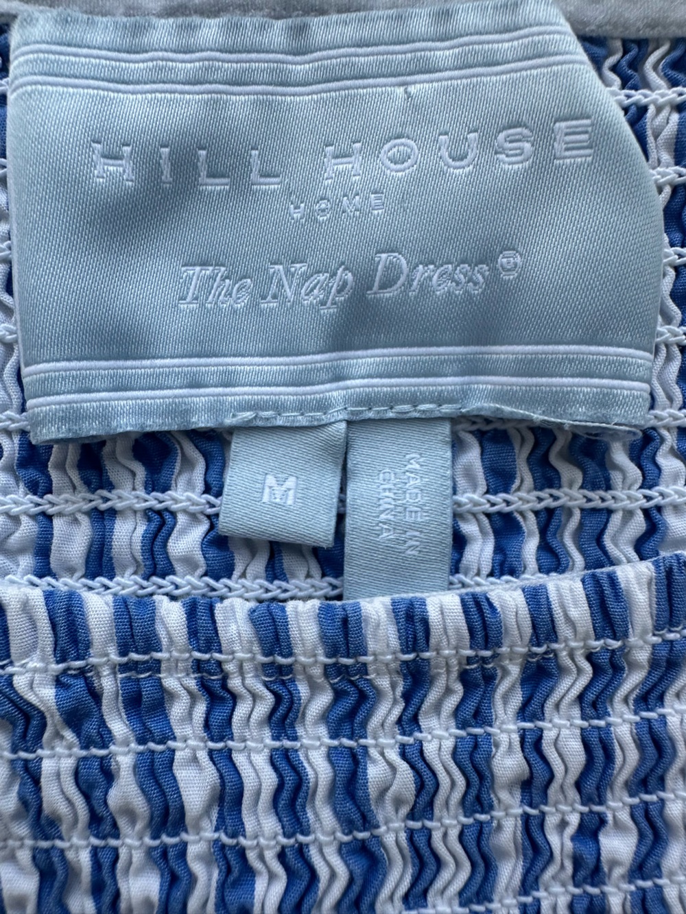 Hill House Cosima Nap dress. Blueberry Stripe. M. EUC - Picture 9 of 9